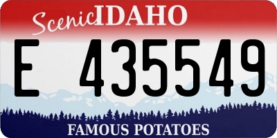 ID license plate E435549