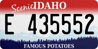ID license plate E435552
