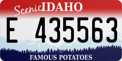 ID license plate E435563