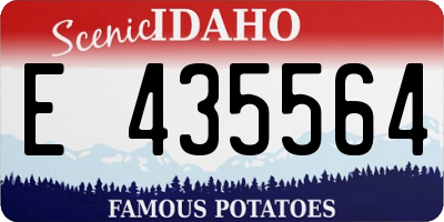 ID license plate E435564