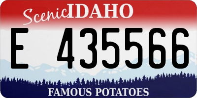 ID license plate E435566