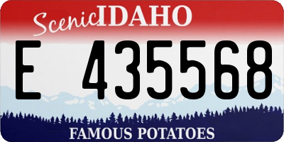 ID license plate E435568