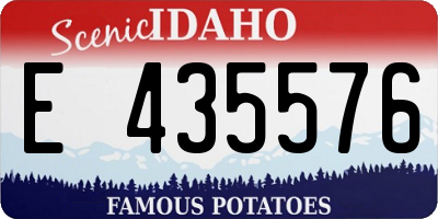 ID license plate E435576