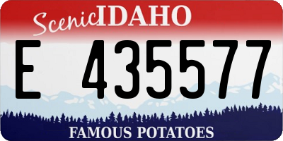 ID license plate E435577