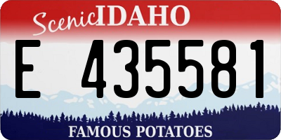ID license plate E435581