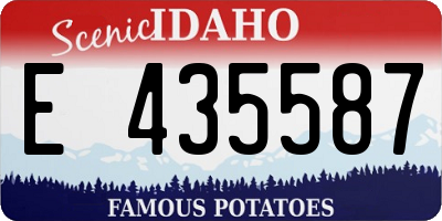 ID license plate E435587