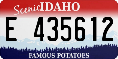 ID license plate E435612