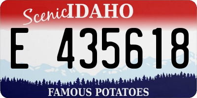 ID license plate E435618