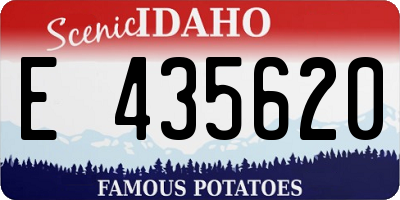 ID license plate E435620