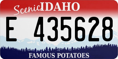 ID license plate E435628
