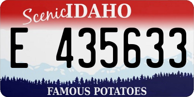 ID license plate E435633