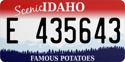 ID license plate E435643