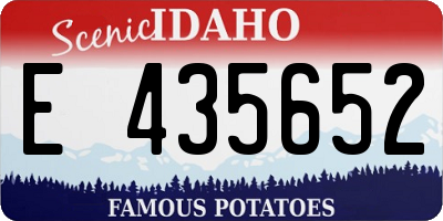 ID license plate E435652