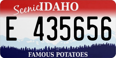 ID license plate E435656