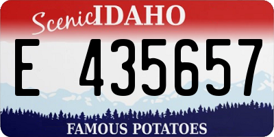 ID license plate E435657