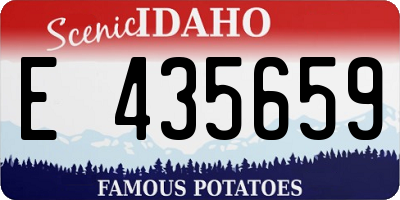 ID license plate E435659