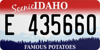 ID license plate E435660
