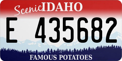 ID license plate E435682