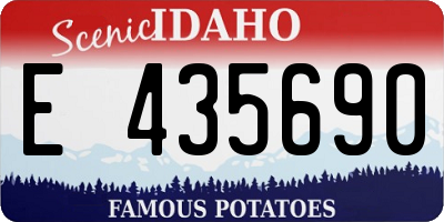 ID license plate E435690