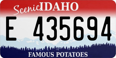 ID license plate E435694