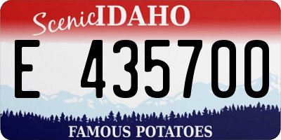 ID license plate E435700