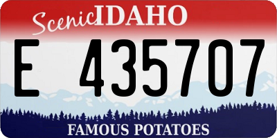 ID license plate E435707