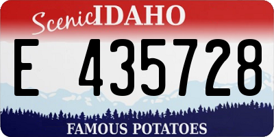 ID license plate E435728