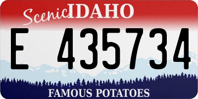 ID license plate E435734