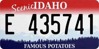 ID license plate E435741