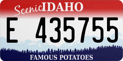 ID license plate E435755