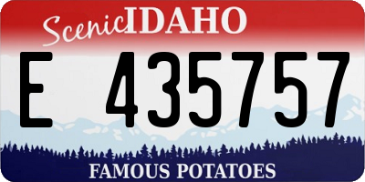 ID license plate E435757