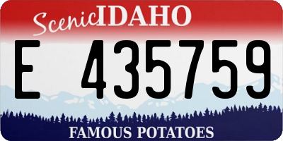 ID license plate E435759