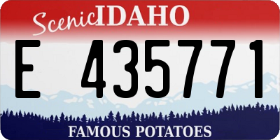 ID license plate E435771