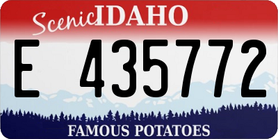 ID license plate E435772