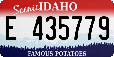 ID license plate E435779