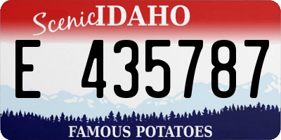 ID license plate E435787