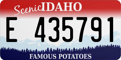 ID license plate E435791