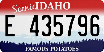 ID license plate E435796