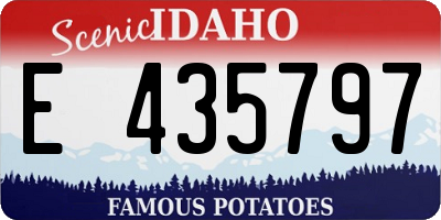 ID license plate E435797