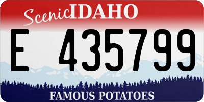 ID license plate E435799