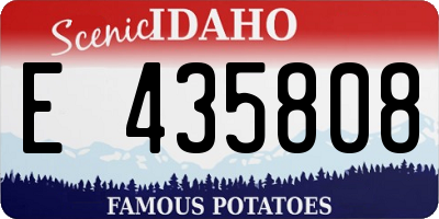 ID license plate E435808