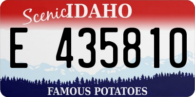 ID license plate E435810