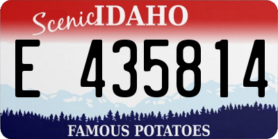 ID license plate E435814