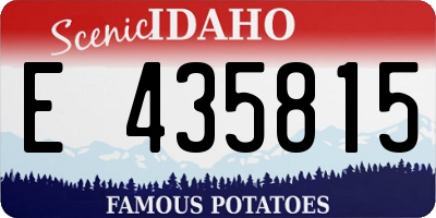 ID license plate E435815