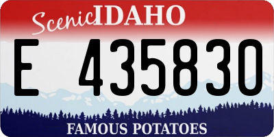 ID license plate E435830