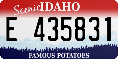 ID license plate E435831