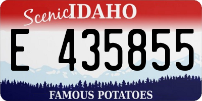 ID license plate E435855