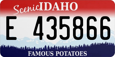 ID license plate E435866