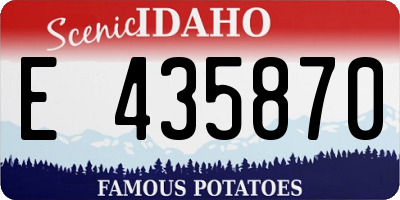 ID license plate E435870