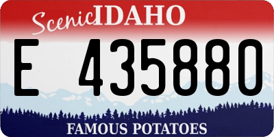ID license plate E435880